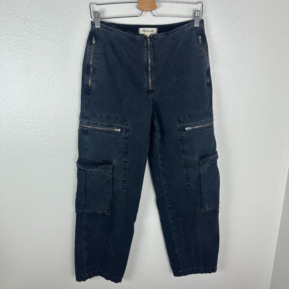 Madewell Low Slung Baggy Cargo Jeans 27 Winsom Wash Y2K Cool Grunge Alt Emo - Picture 2 of 13